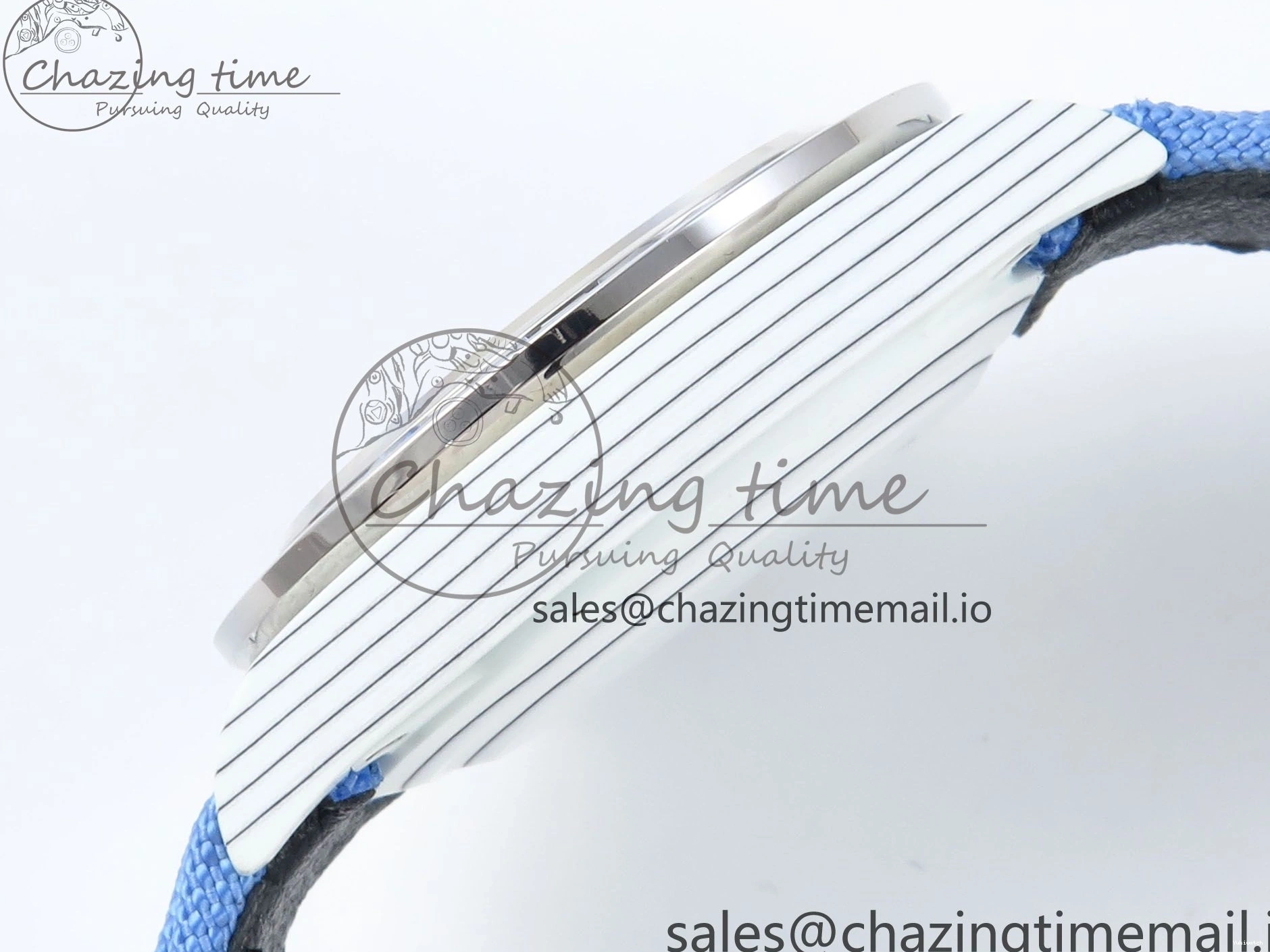 Carbon REMOULD Blue on Dial Bezel Edition DD4802 White Diamonds GETF Best Strap Blue Skeleton ZIF Nylon Blue Daytona 0331